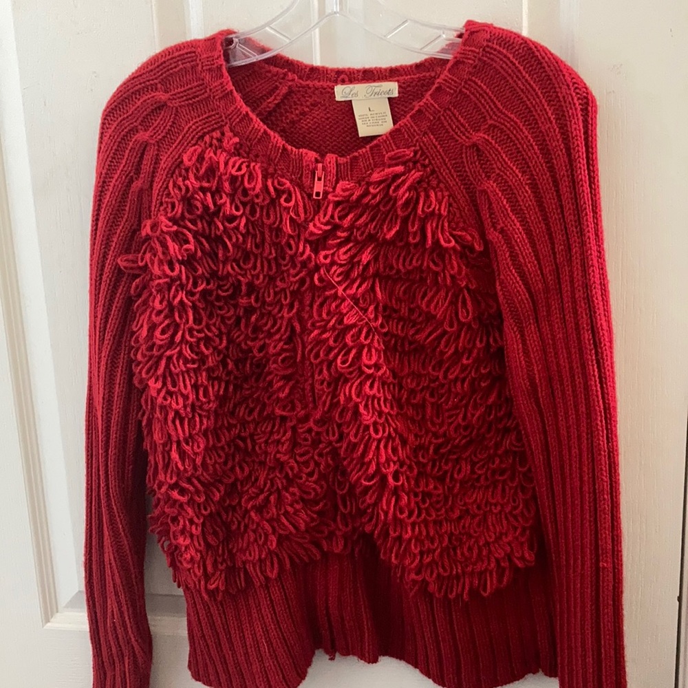 FINAL MARKDOWN SEND OFFERS Les tricot zip front sweater large